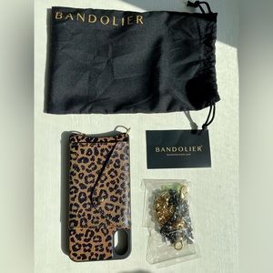 Bandolier iPhone Case Animal Print X / XS with Metal Tri-Color Chain Strap NEW